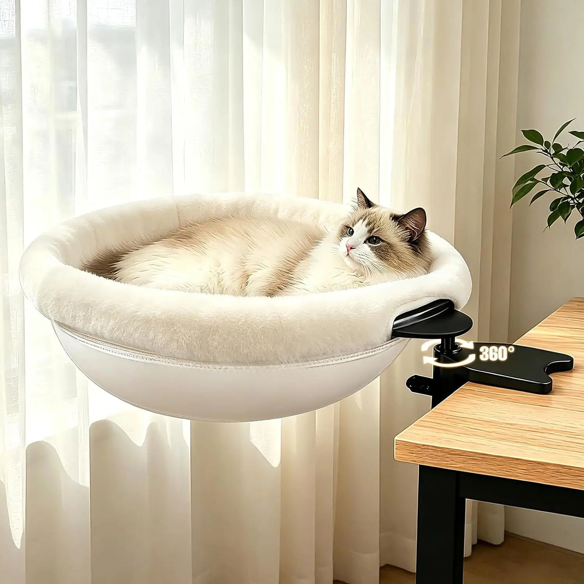 Adjustable Cat Window Perch No Drill Mount Washable Hammock Bed