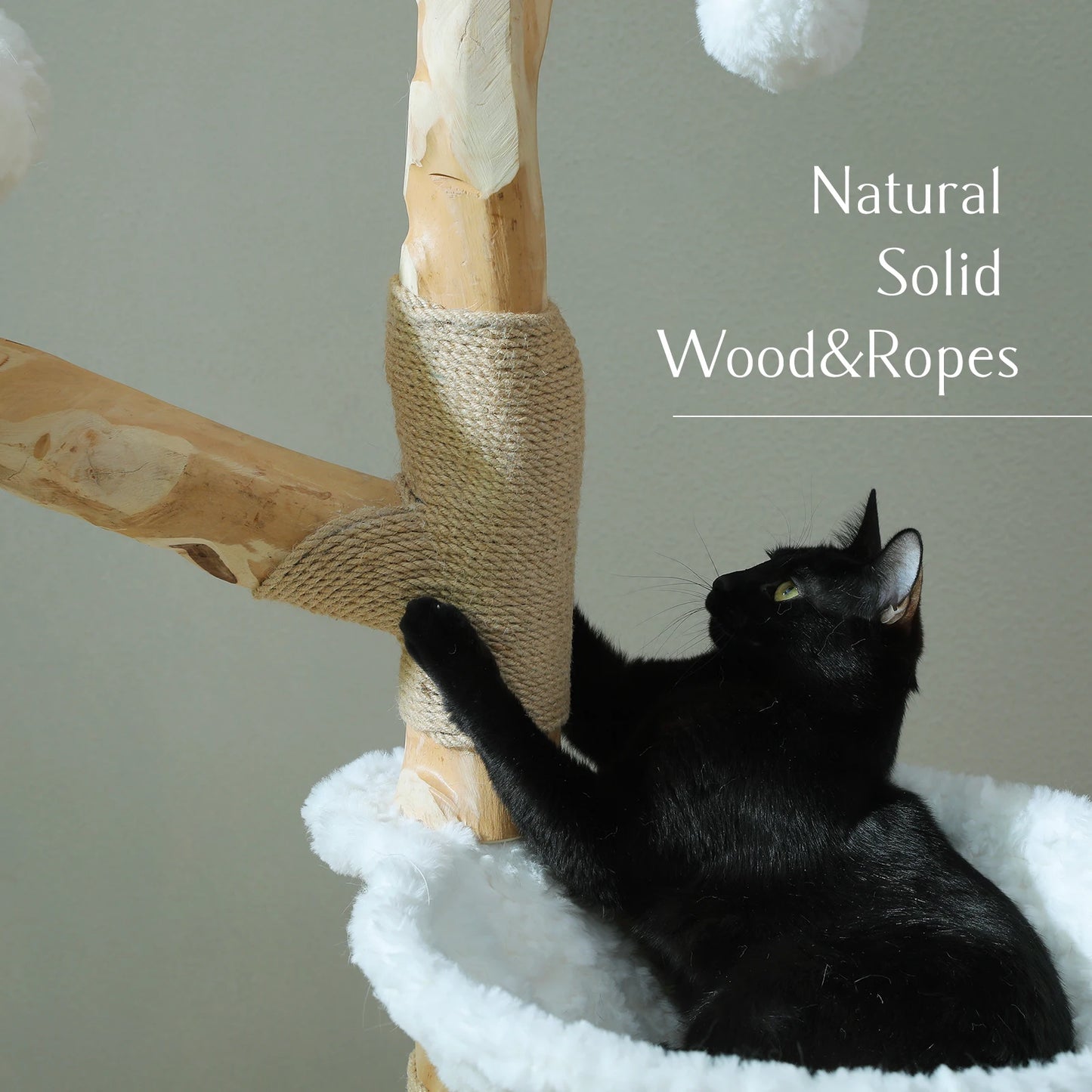 PAWZ Road Large Cat Tree Tower With Sisal Scratching Post And Basket Bed