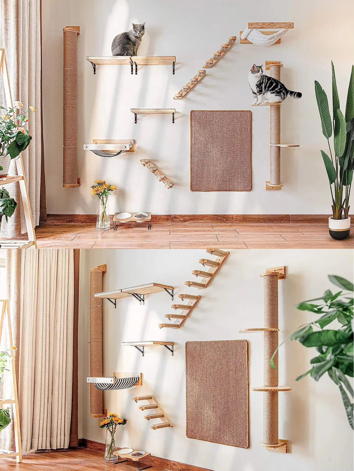 CWV Cat Tree With Sisal Scratching Posts Perches And Hammock