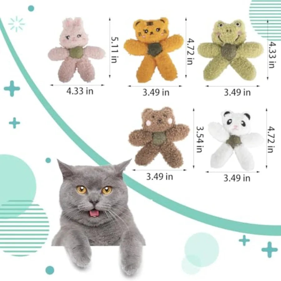 Indoor Catnip Plush Toy Nylon Kicker Teething And Dental Care