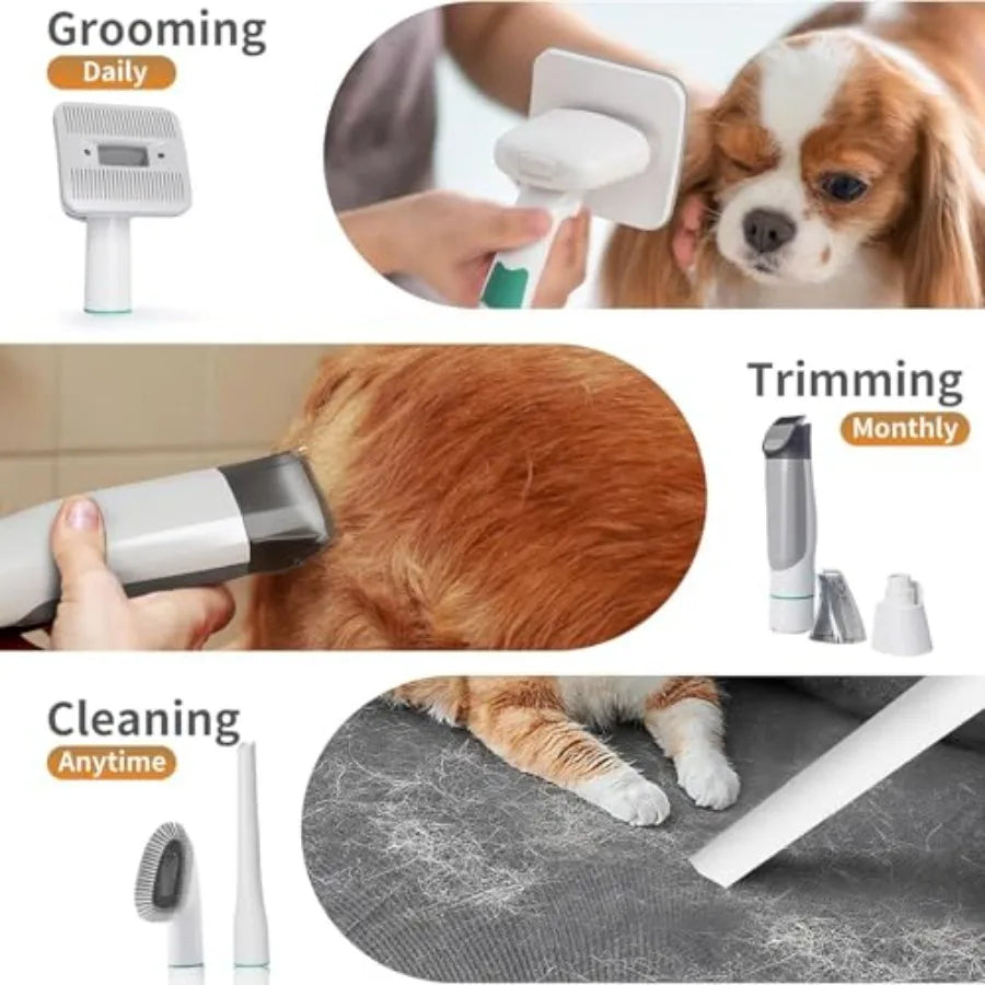 Dog Grooming Kit Vacuum Clipper Nail Grinder Six In One Tools