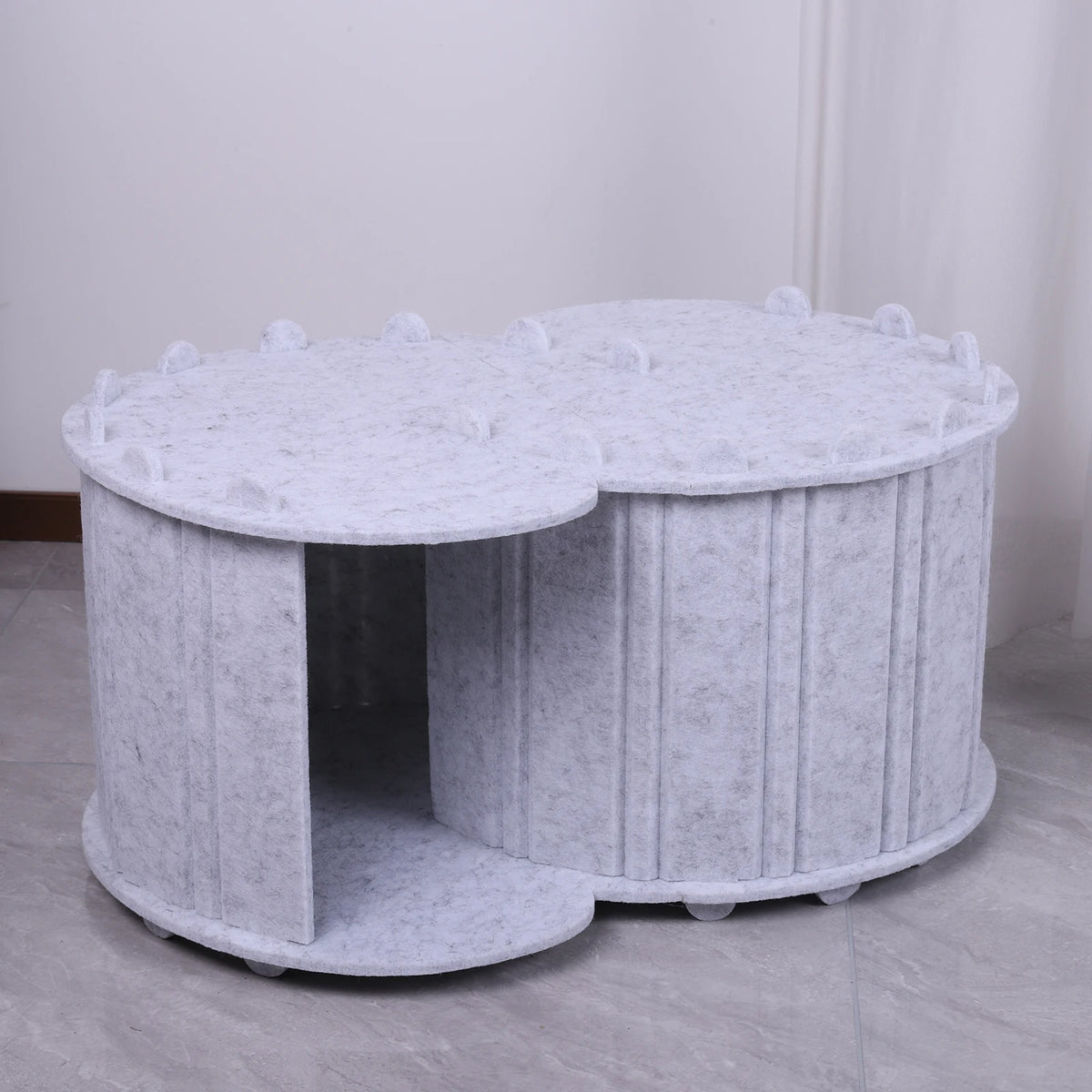 Foldable Felt Cat Tunnel Bed Semi Enclosed Peekaboo Cave