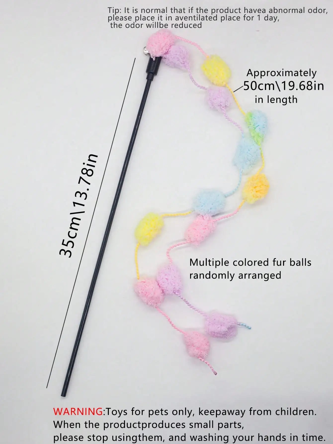 2pcs Cat Teaser Stick With Bell, Interactive Pet Toy For Self-Entertainment