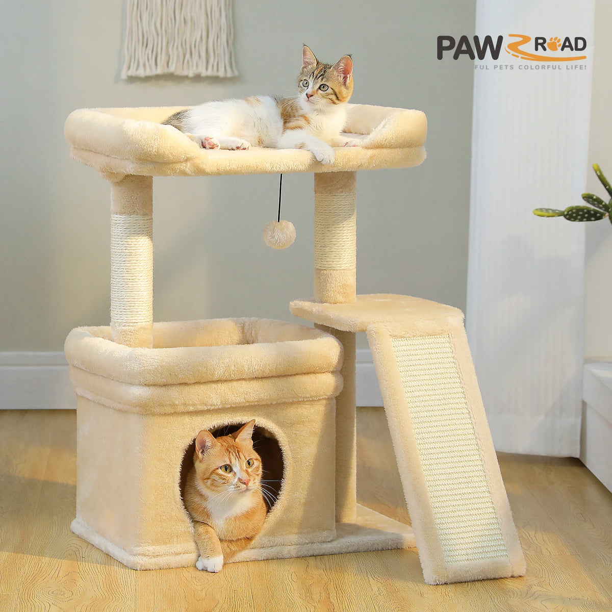 PAWZ Road Indoor Cat Tree With Sisal Scratching Post Perch