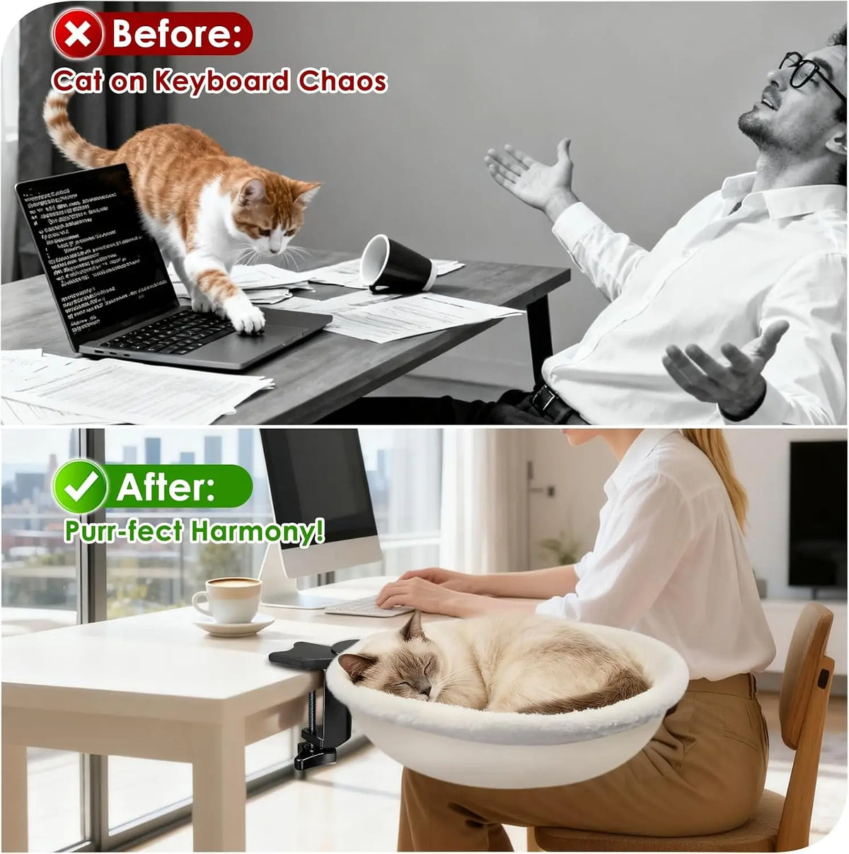 Adjustable Cat Window Perch No Drill Mount Washable Hammock Bed