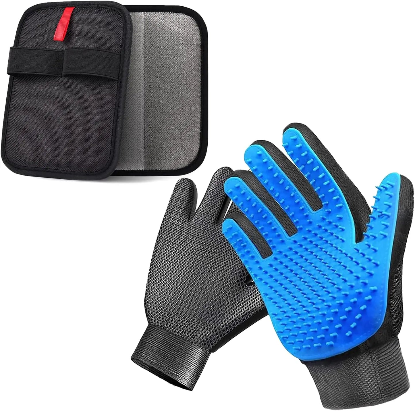 PCS Pet Hair Removal Glove and Pet Grooming Glove Kit for Cats & Dogs, Pet Hair Gloves & Dog Washing Gloves ，Reusable Magic Brush Pet Hair Remover Tool for Laundry，Carpet,Car Seat，Couch
