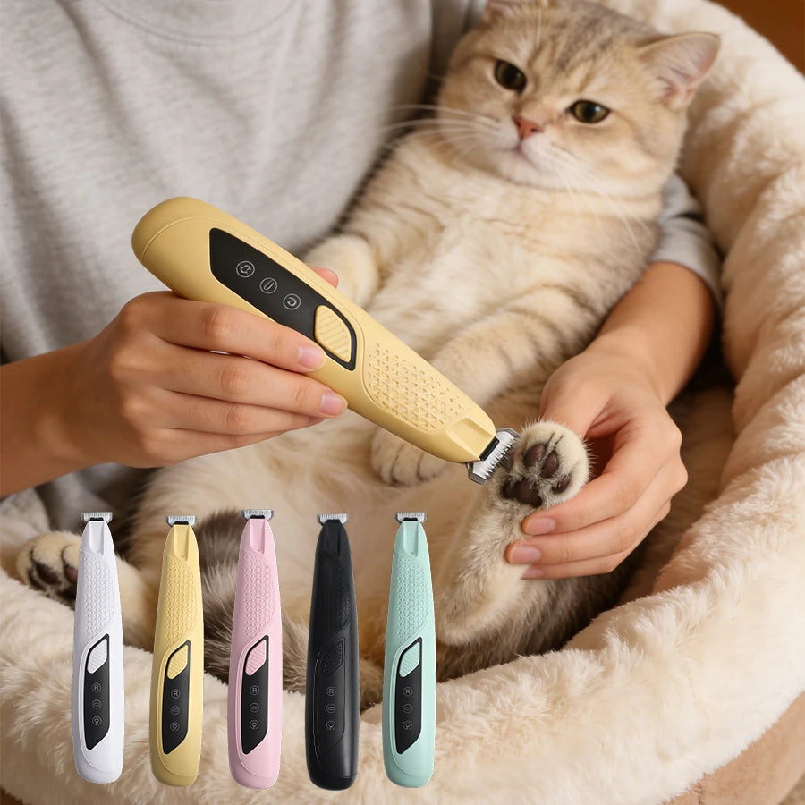 New Pet Hair Trimmer Rechargeable with Light Small Electric Clippers for Dogs And Cats Foot Hair Trimming Pet Grooming Tool
