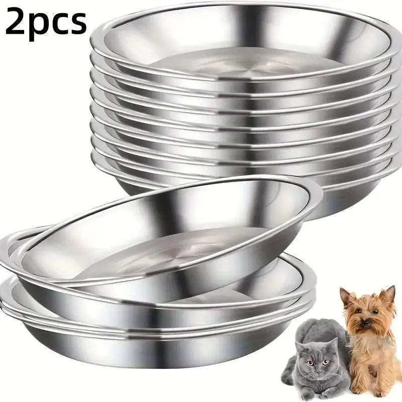 Stainless Steel Slip Resistant Cat Bowl With Anti Tip Base