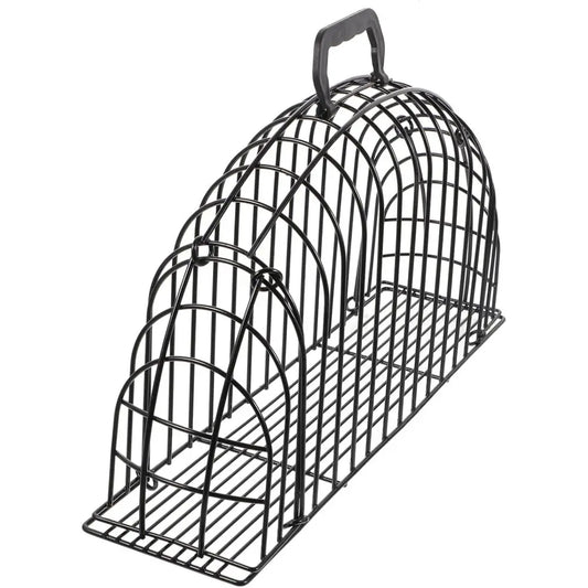 18-Inch Metal Cat Bathing and Drying Cage with Anti-Scratch Grooming Enclosure for Home Use