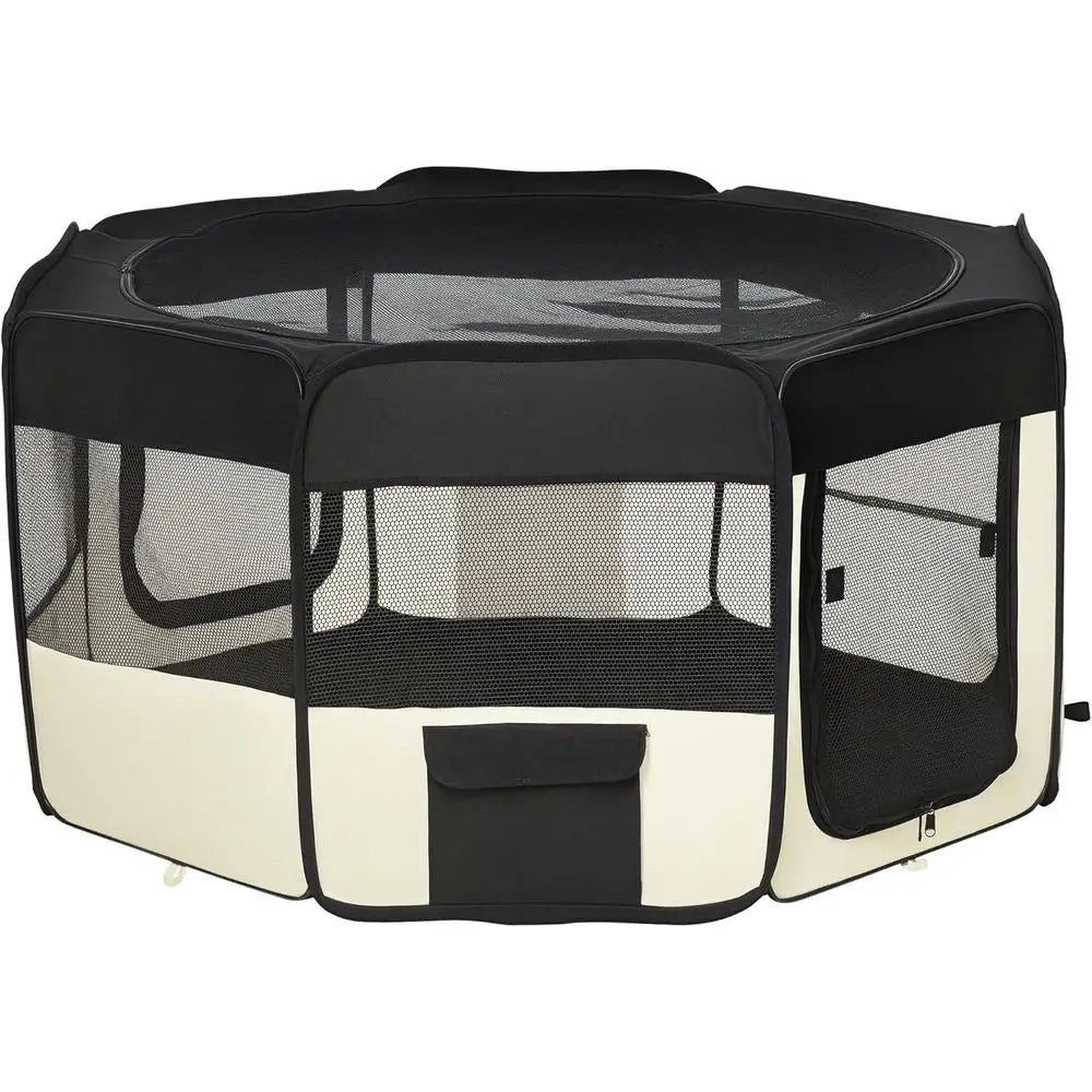 Portable Pet Playpen With Carry Bag For Dogs And Cats