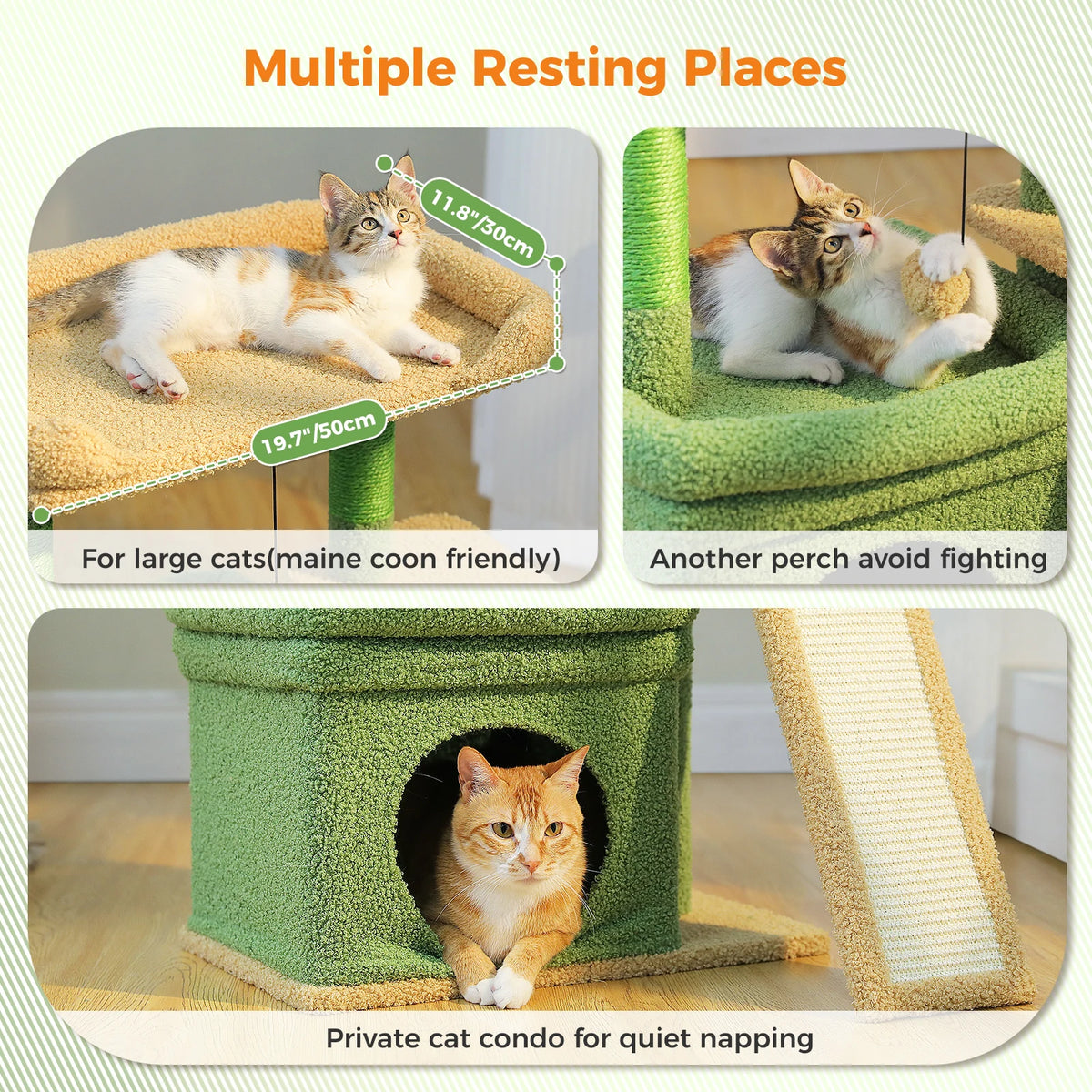 PAWZ Road Indoor Cat Tree With Sisal Scratching Post Perch