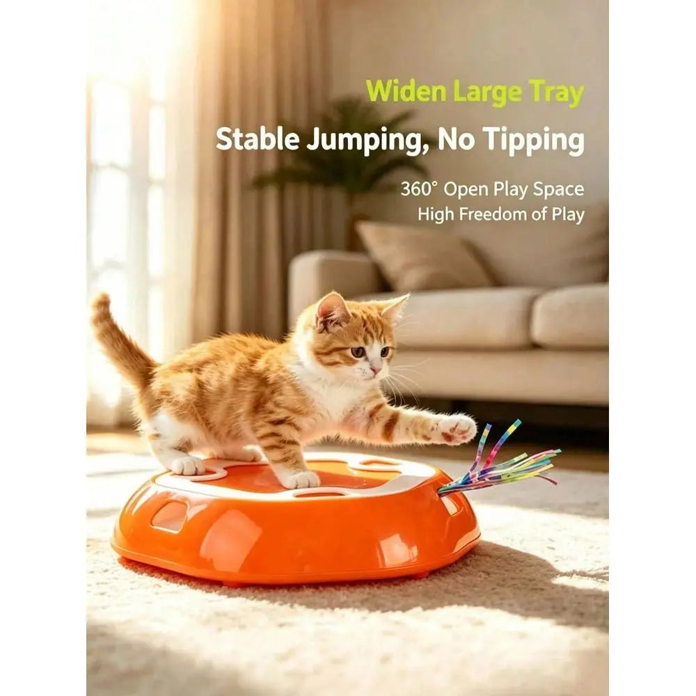 Holes Electronic Interactive Cat Toy Automatic Pop Hide Seek Motion Teaser Low Noise MultiTouch Dynamic Design Relieves Boredom