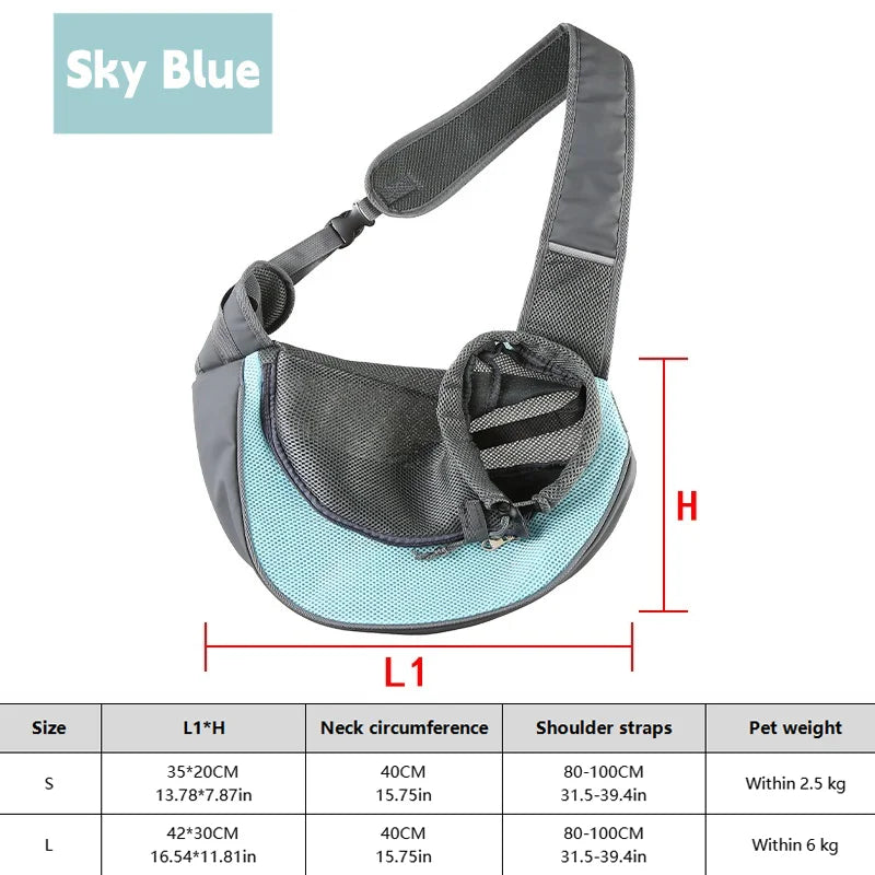 Dog Sling Carrier Breathable Mesh Backpack for Pets