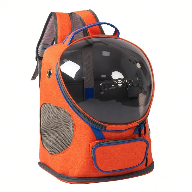 Foldable Breathable Transparent Cat And Dog Backpack Carrier
