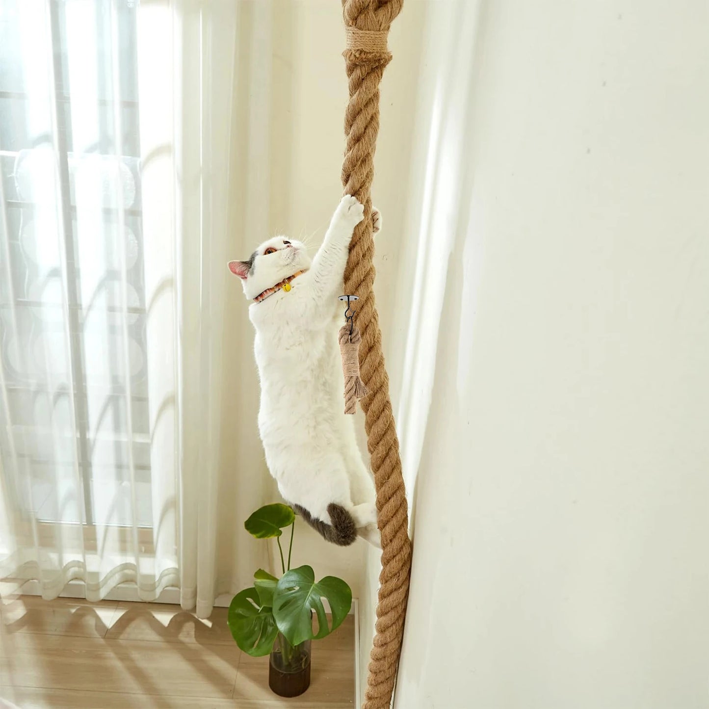 Cat Sisal Climbing Rope Climber Tree For Play Climbing Scratching Post Interactive Toys Jungle Gym Exercise for Indoor Cats