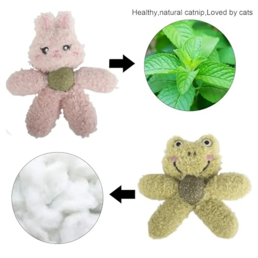 Indoor Catnip Plush Toy Nylon Kicker Teething And Dental Care