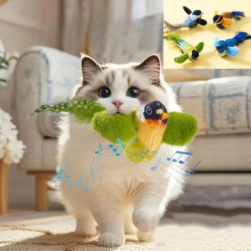 Indoor Interactive Cat Toy Bird Teaser Wall Hanging