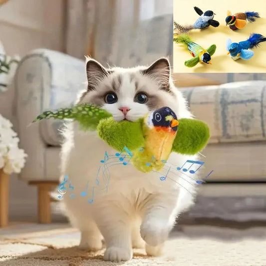Indoor Interactive Cat Toy Bird Teaser Wall Hanging