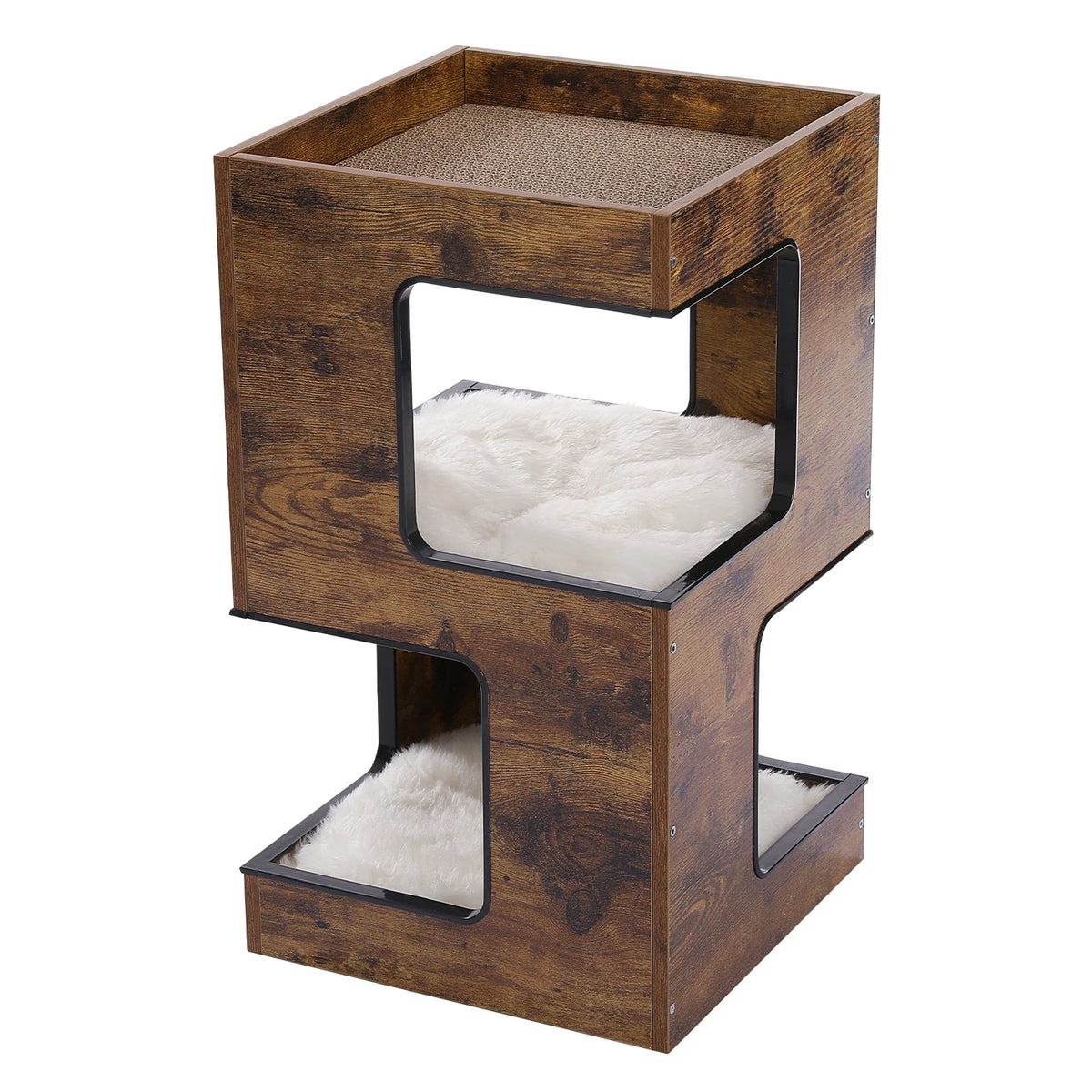 PAWZ Road Modern Cat Condo With Removable Mats And Scratcher by Annie N Poe Cattastic Supplies