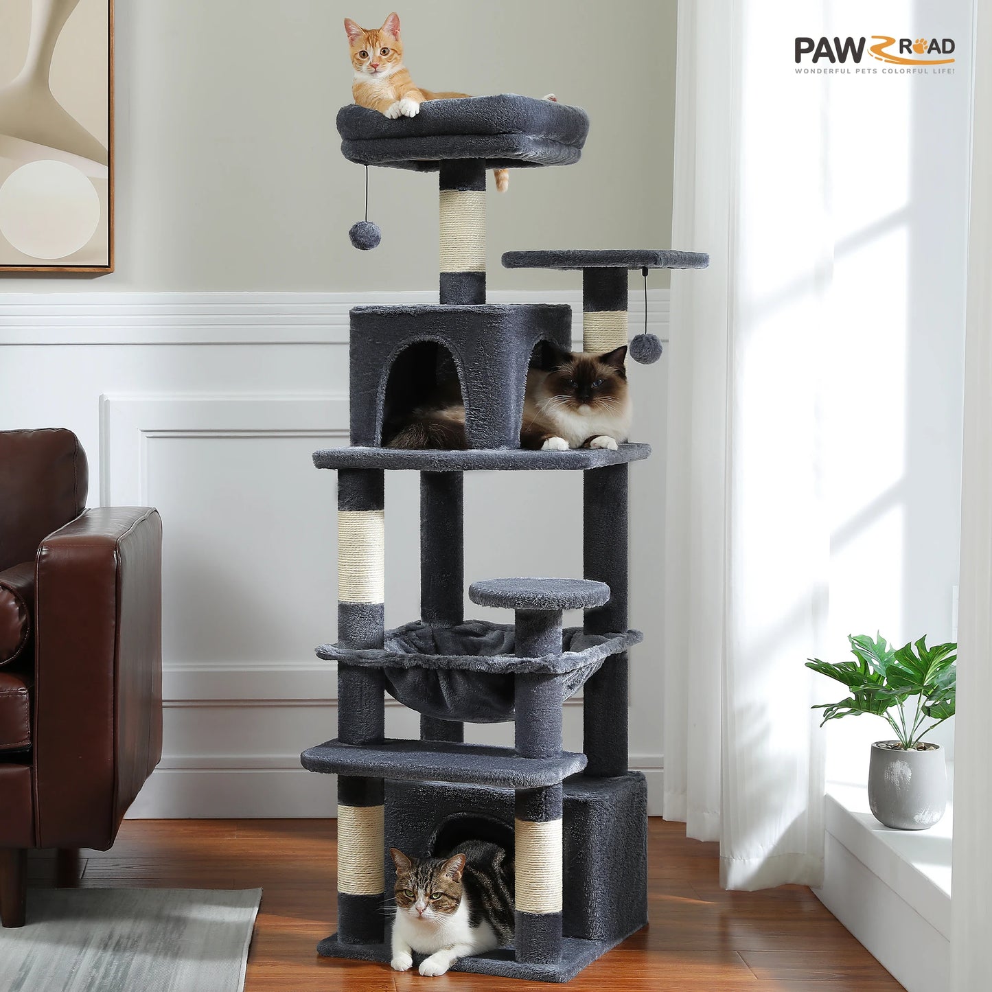 PAWZ Road Cat Tree And Tower With Indoor Scratching Posts