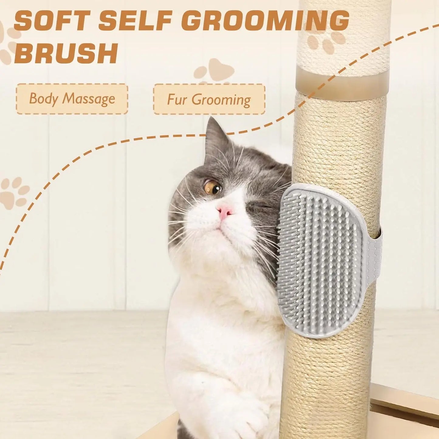 27” Small Cat Tree with 3-Tier Ball Track & Jute Scratching Post, Space-Saving Kitten Tower for