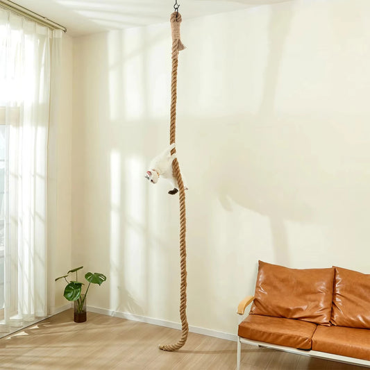 Premium Sisal Cat Climbing Rope And Indoor Interactive Scratching Post by Annie N Poe Cattastic Supplies