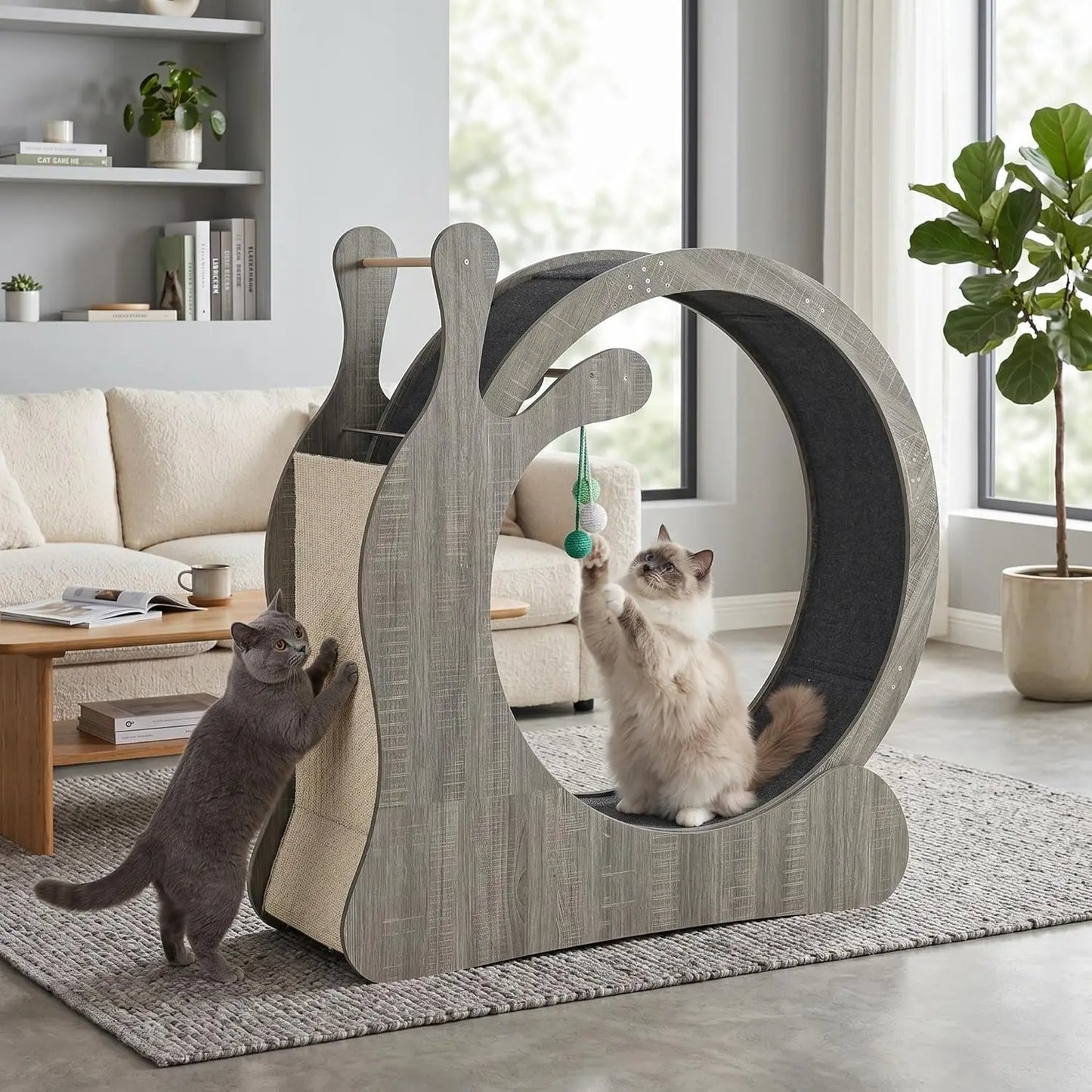 45" Large Cat Exercise Wheel, Cat Treadmill Wheel for Indoor Cats, Kitty Running Toy Walking Training for Fitness Weight Loss Device Suitable for Most Cats Physical Exercise Activity