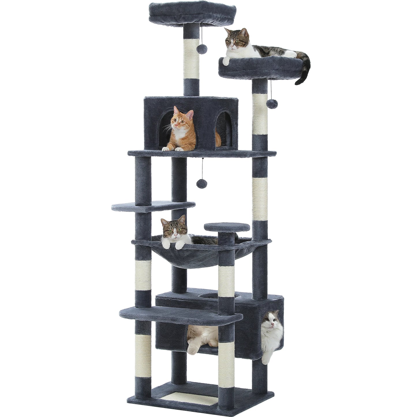 PAWZ Road Large Cat Tree Tower With Scratching Posts Condos