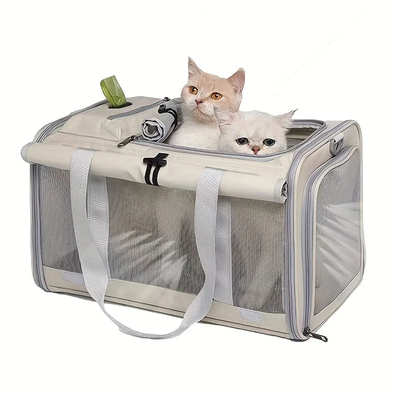 Airline Approved Soft Sided Pet Carrier With Breathable Mesh Leash
