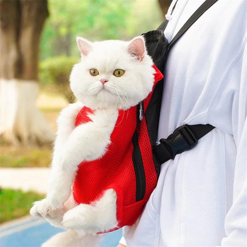 Adjustable Pet Carrier Backpack For Cats And Small Dogs