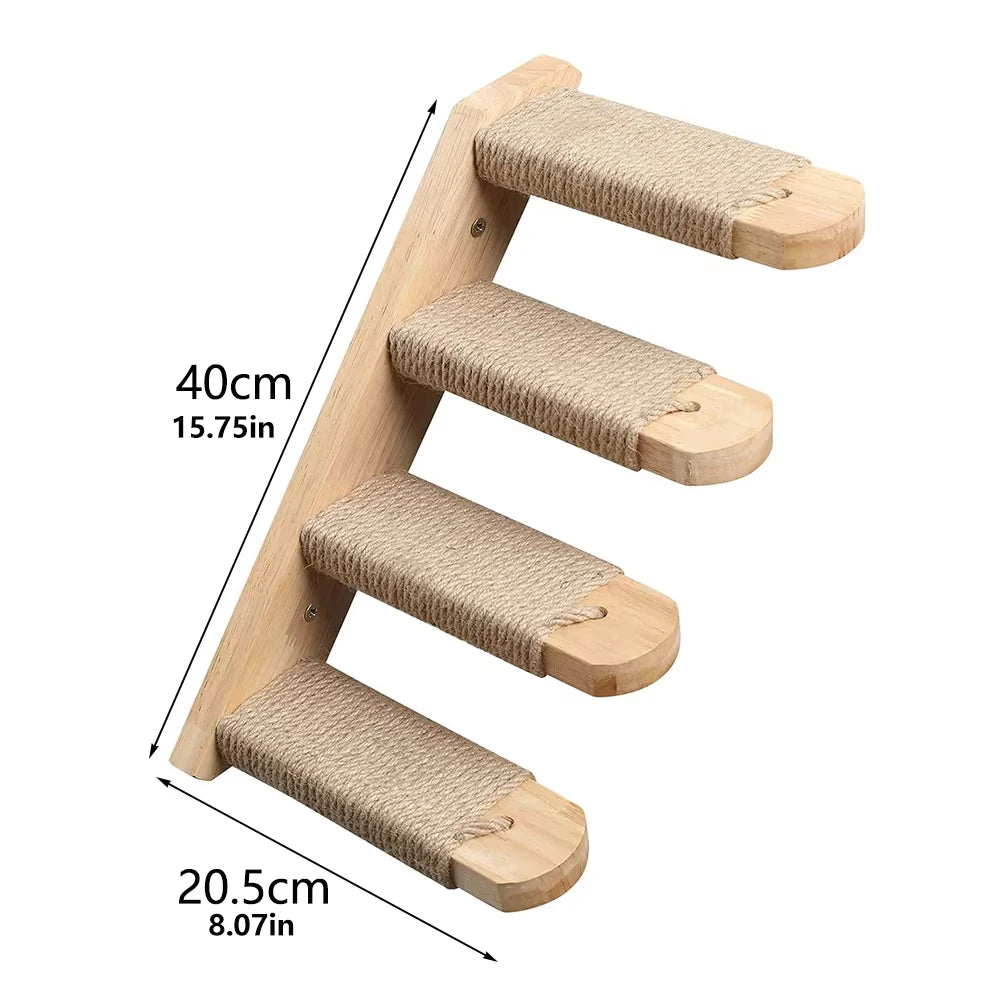 CWV Wall Mounted Cat Shelves Moon Hammock Climbing Perches