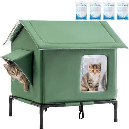 Weatherproof Outdoor Cat House Insulated Shelter For Stray Cats