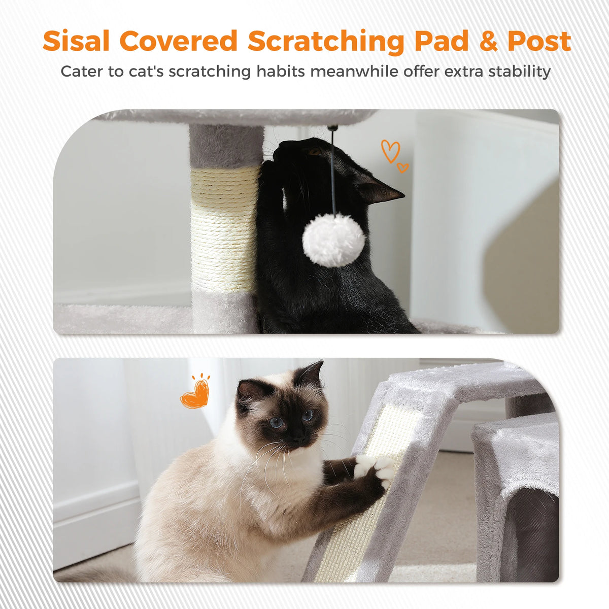 PAWZ Road Indoor Cat Tree With Sisal Scratching Post Perch