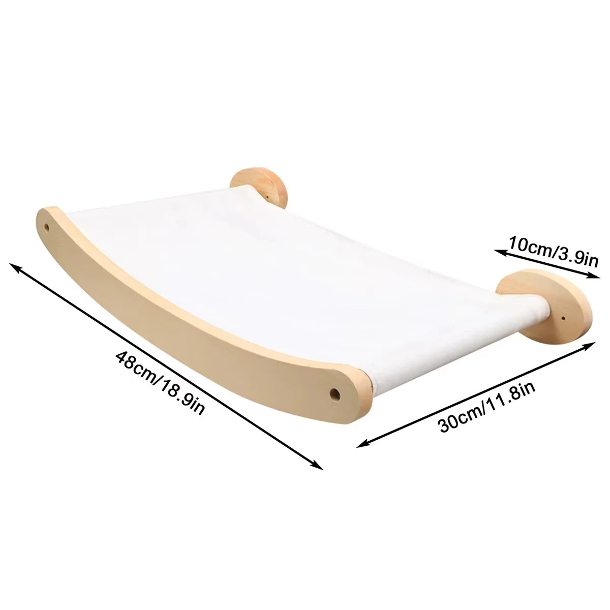 39.4In Wall-mounted Cat Roped Bridge for Indoor Cats Steps with Sisal Wall Wooden Furniture for Sleeping Playing Climbing