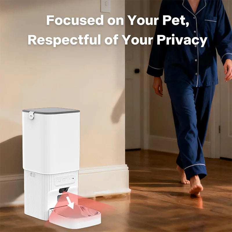 Nityers Smart Pet Feeder Dual Bowl Camera Timer Control