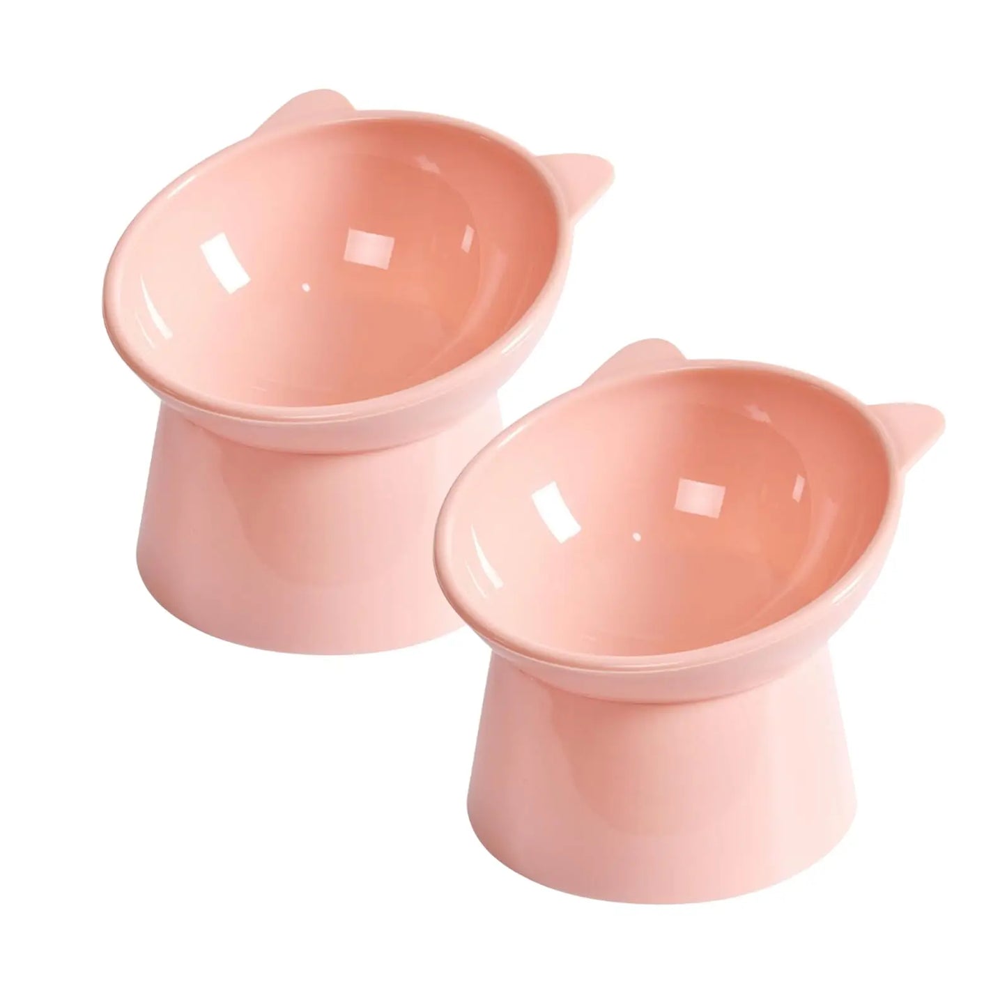 Tilted Cat Food Bowl - Whisker Friendly, Anti Vomiting, Slanted, Cat Bowl, Blue