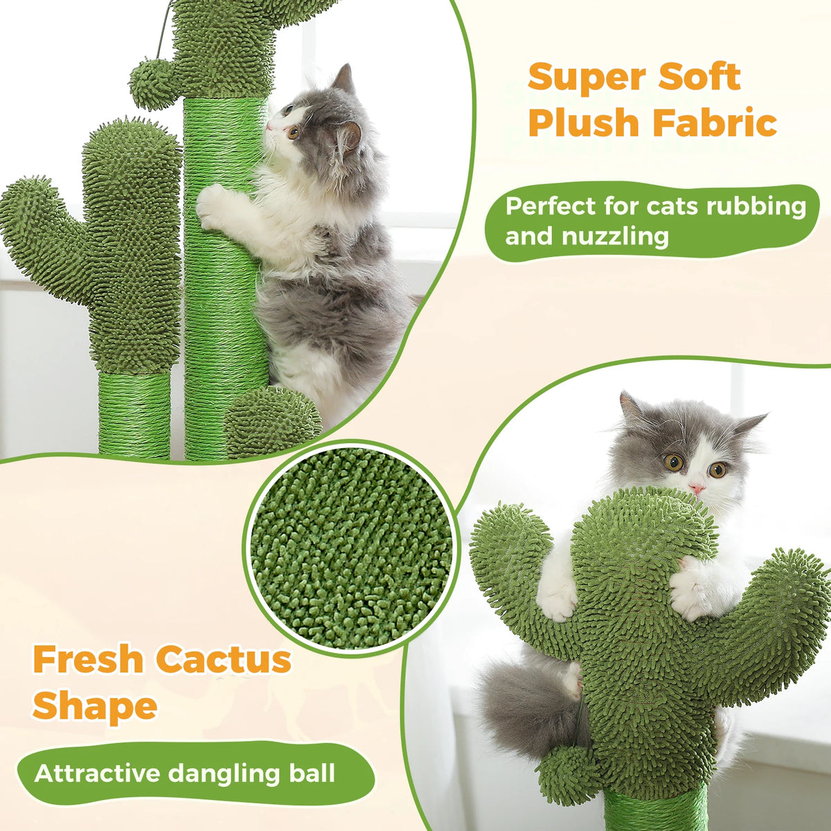 PEQULTI Cat Tree With Condo Hammock And Scratching Post