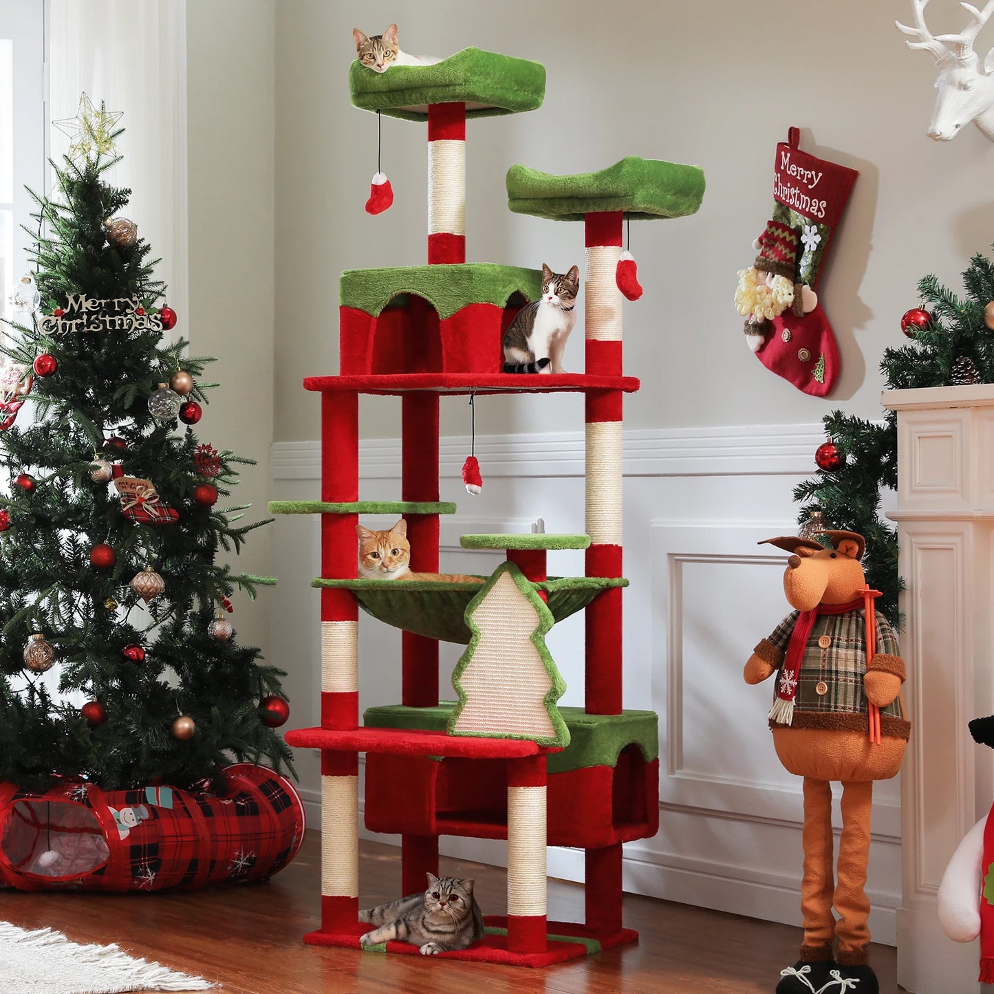 PAWZ Road Large Cat Tree Tower With Scratching Posts Condos