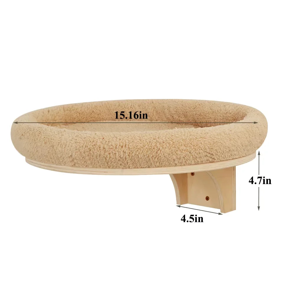 CWV Wall Mounted Cat Climbing Ladder Hammock Scratching Post Perch