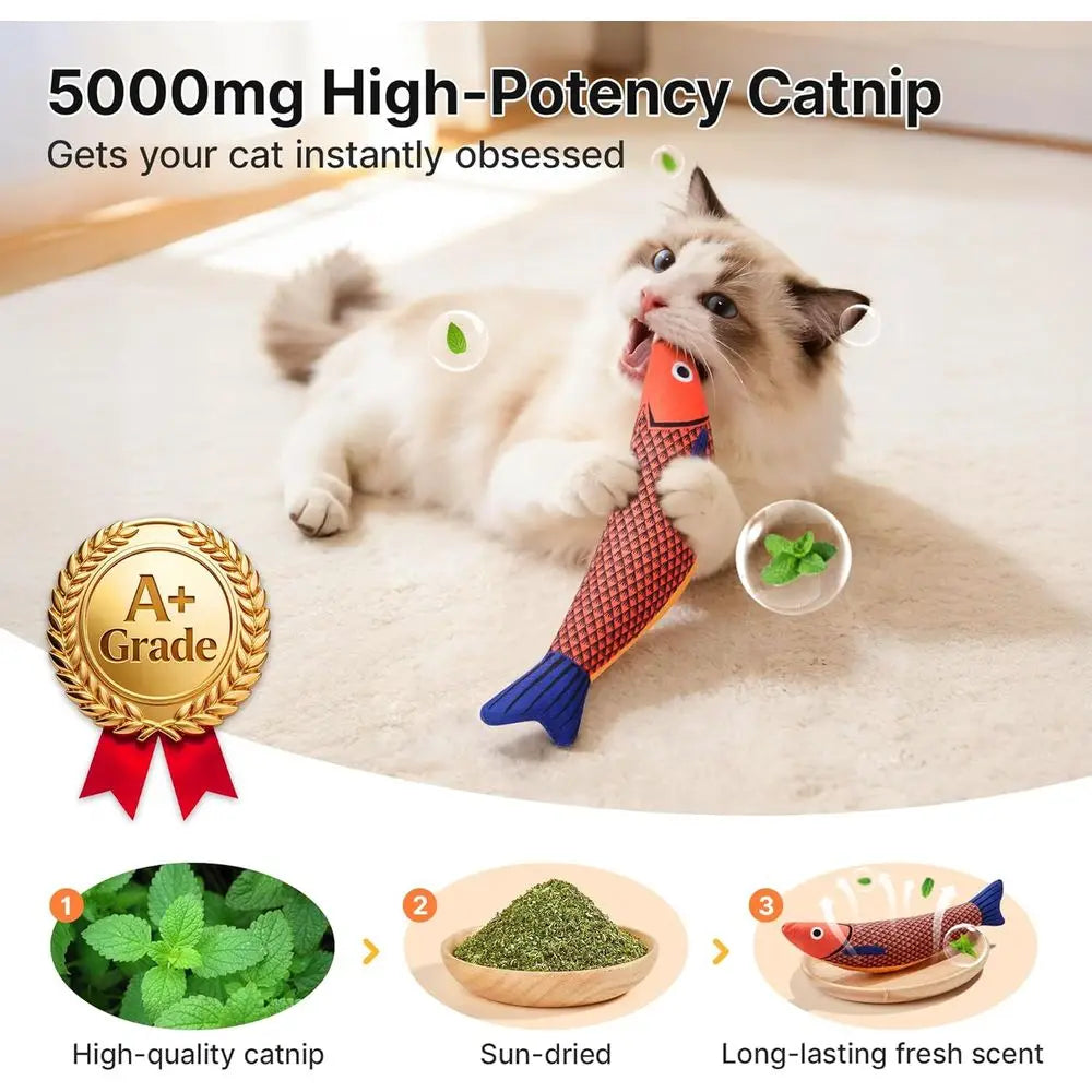 Catnip Crinkle Toys Three Pack For Interactive Kitten Exercise