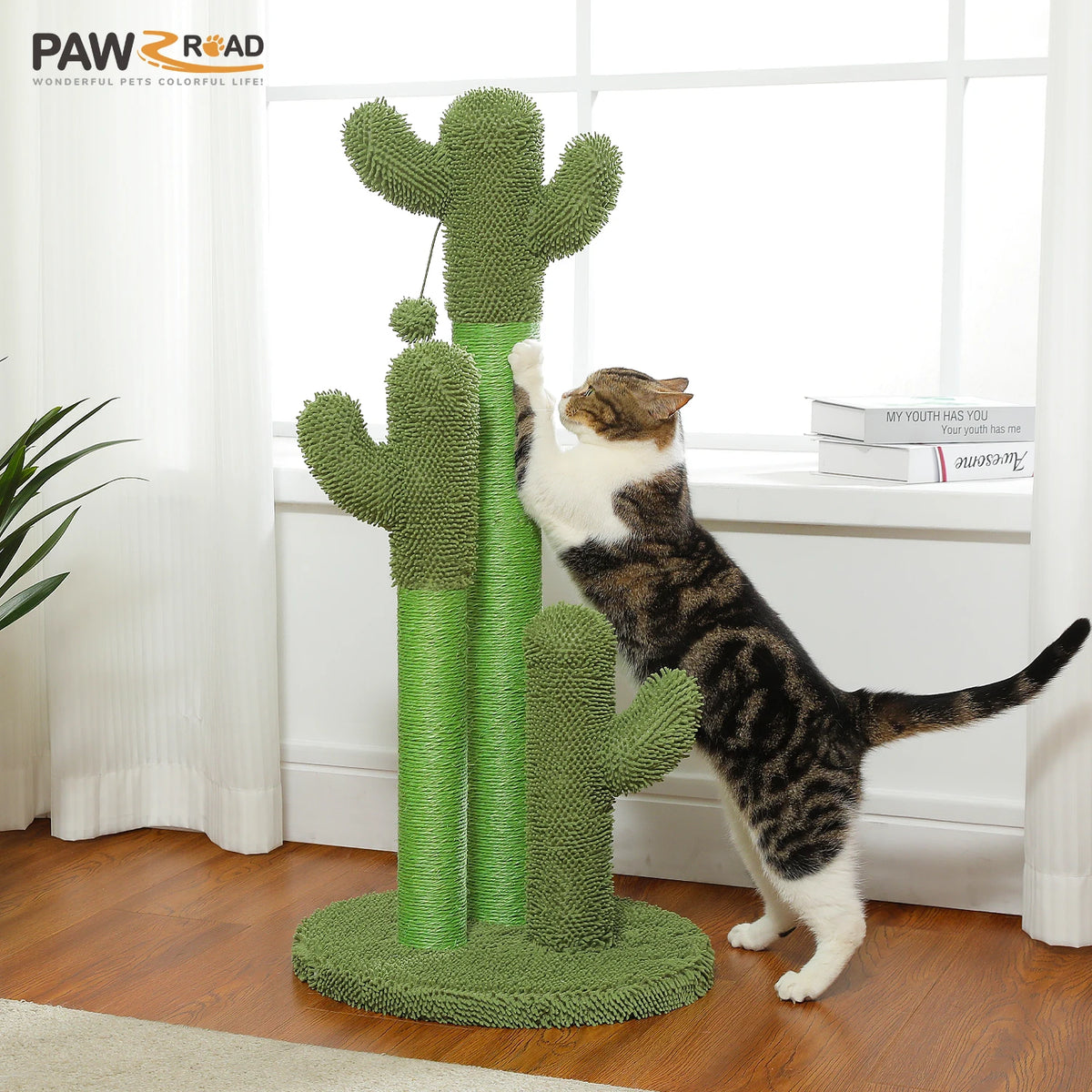 PEQULTI Cat Tree With Condo Hammock And Scratching Post