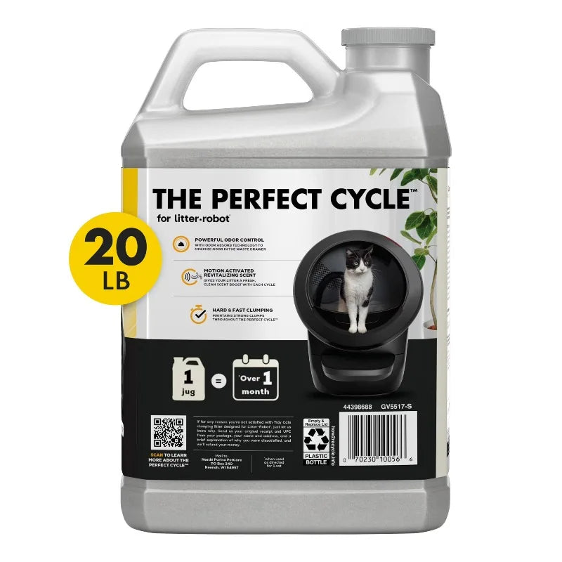Cats Designed for Litter-Robot Clumping Cat Litter, Revitalizing Scent, 20 lb Jug