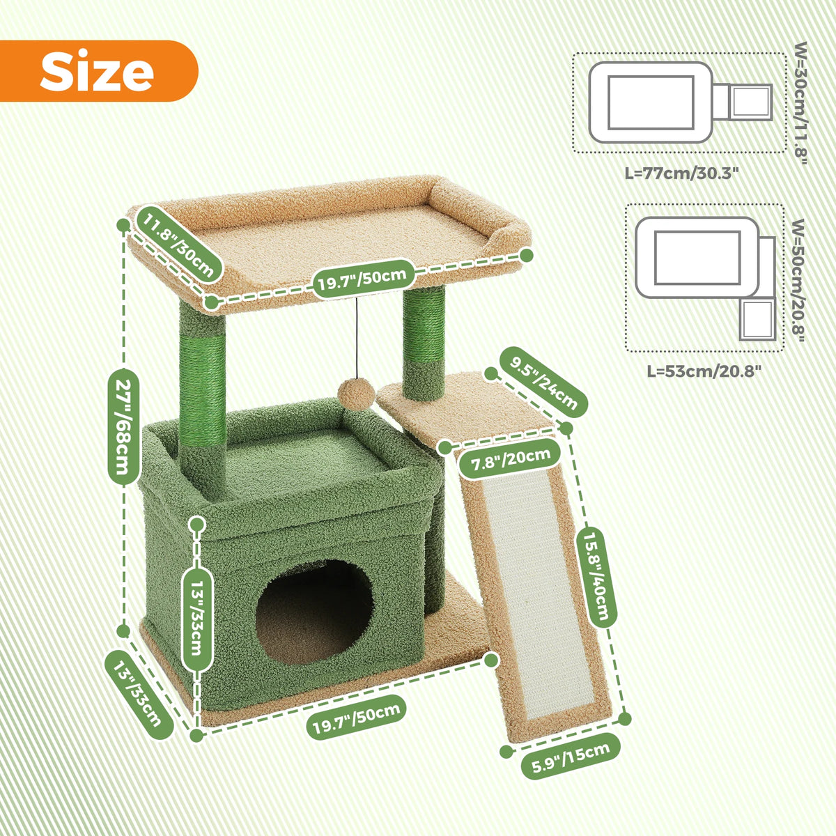 PAWZ Road Indoor Cat Tree With Sisal Scratching Post Perch