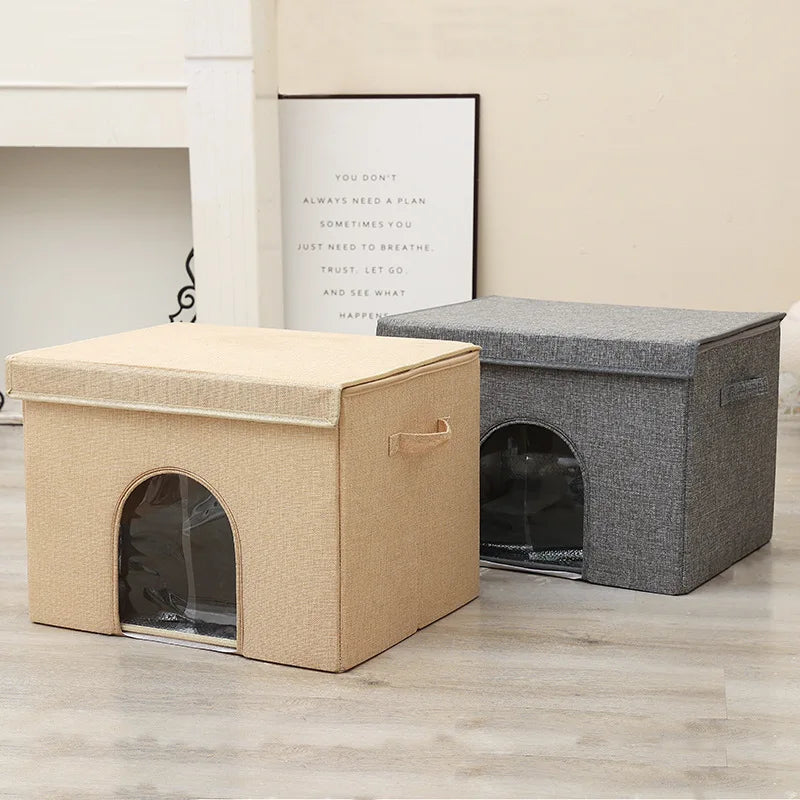 Foldable Cooling Cat Nest With Integrated Ice Pack For Pets