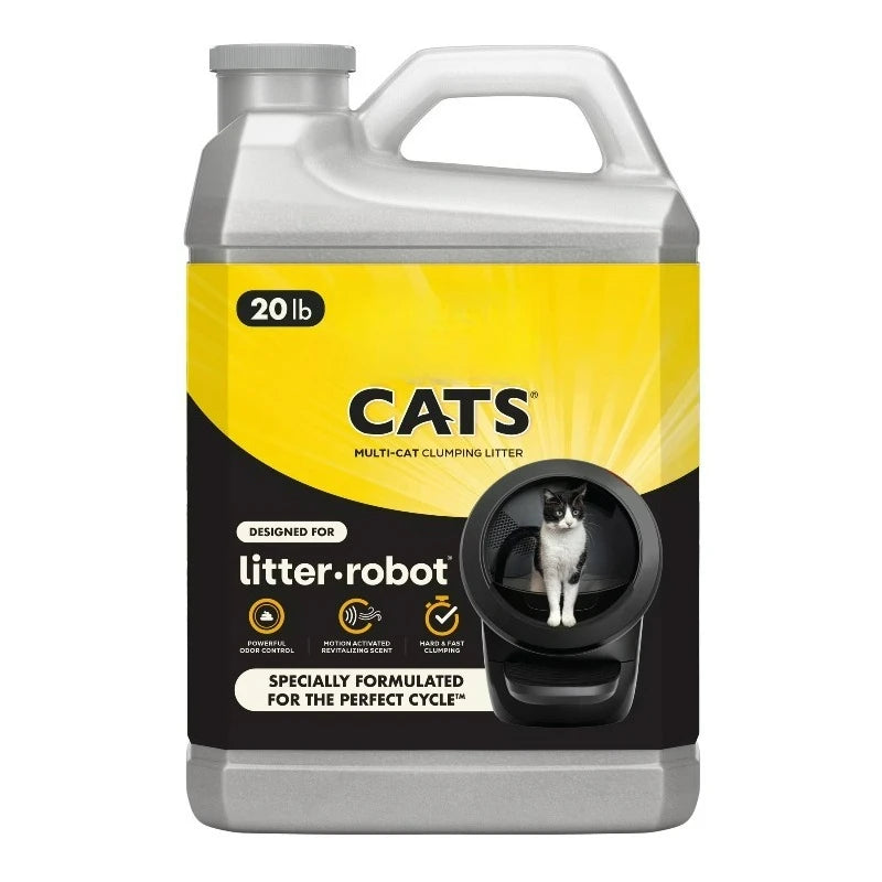 Cats Designed for Litter-Robot Clumping Cat Litter, Revitalizing Scent, 20 lb Jug
