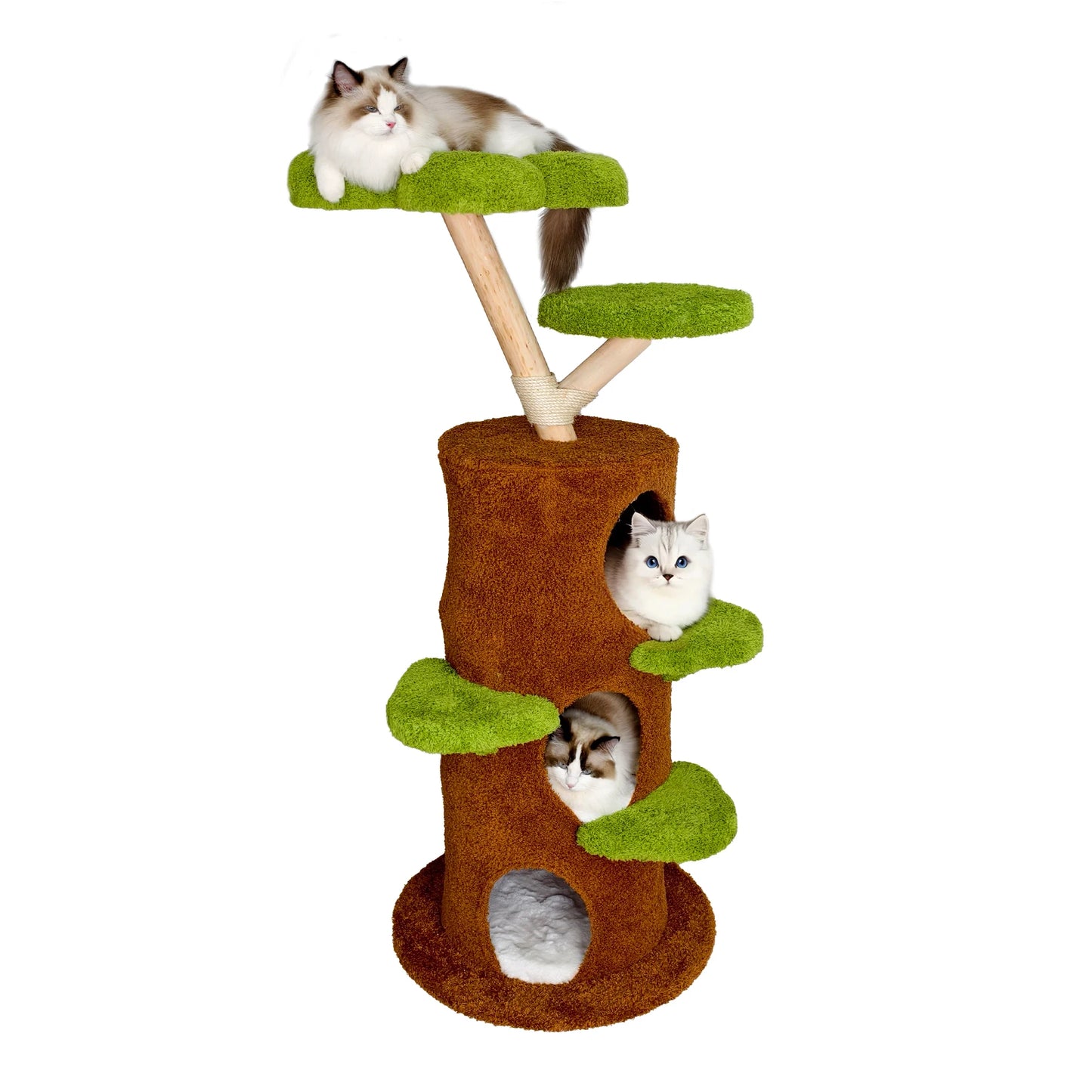 148 cm Tall Cat Tree for Indoor Cats, Large Cat Tower with Luxury Cat Condo, Cat Tree Tower with Soft Cushion, Scratching Board