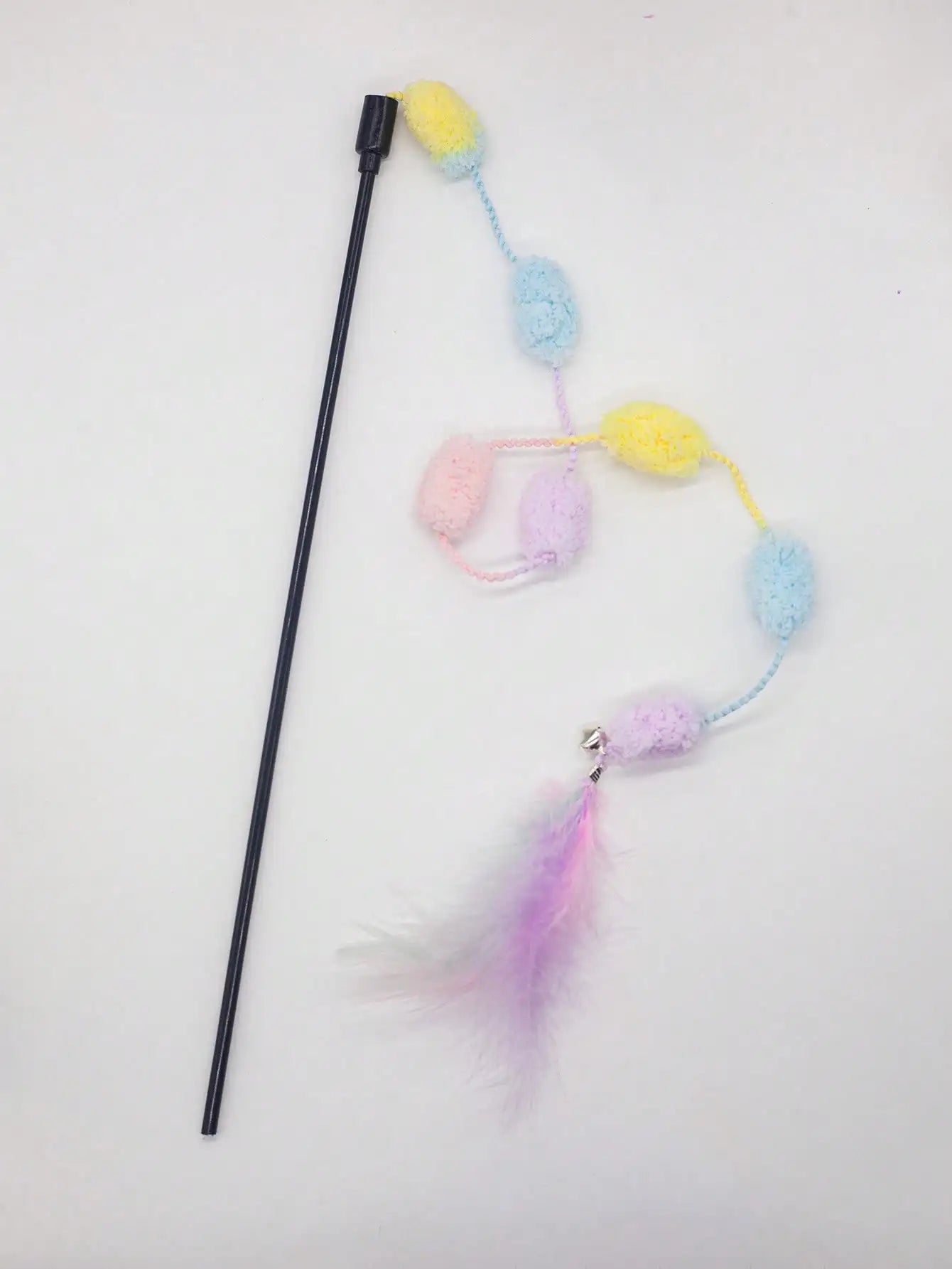 2pcs Cat Teaser Stick With Bell, Interactive Pet Toy For Self-Entertainment