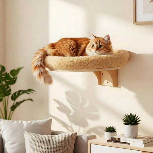 CWV Wall Mounted Cat Climbing Ladder Hammock Scratching Post Perch