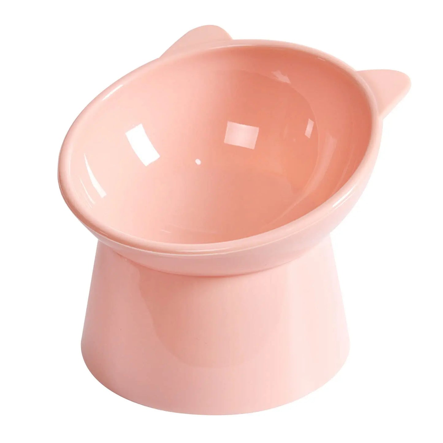 Tilted Cat Food Bowl - Whisker Friendly, Anti Vomiting, Slanted, Cat Bowl, Blue
