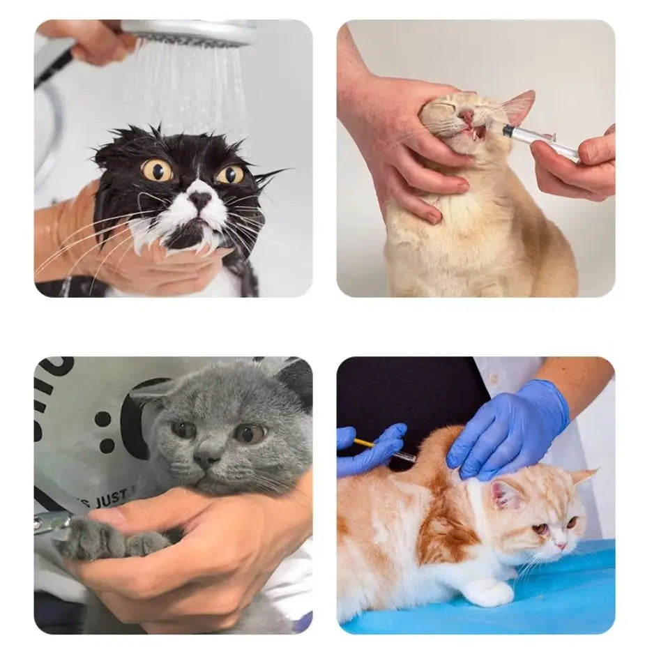 Adjustable Silicone Cat Claw Protector Bath Anti-Scratch Cat Shoes For Cat Pet Bath Wash Boots Cat Paw Nail Cover Pet Grooming S